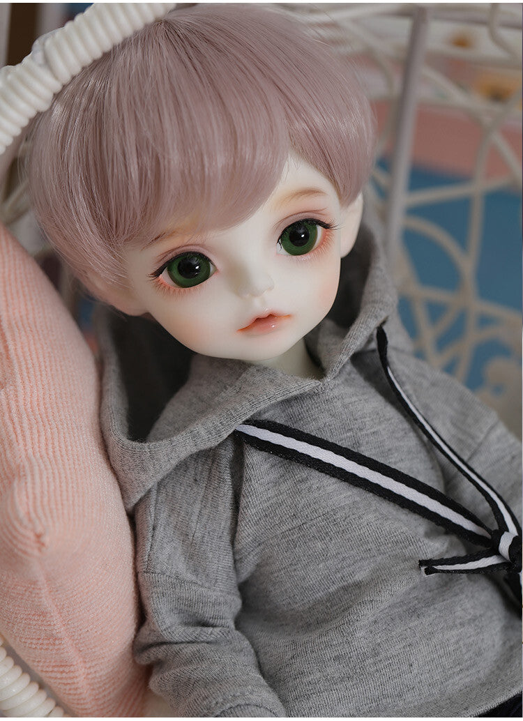 BJD 1/6 Mini SD Doll Resin Boy Free Face Make up + Eyes Wig Clothes TOY FULL SET-