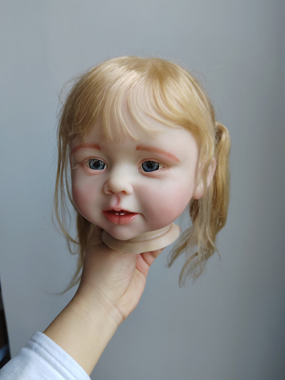 28" Reborn Baby Doll Artist Painted Kit Toddler Girl Rooted Hair Cloth Body Gift-