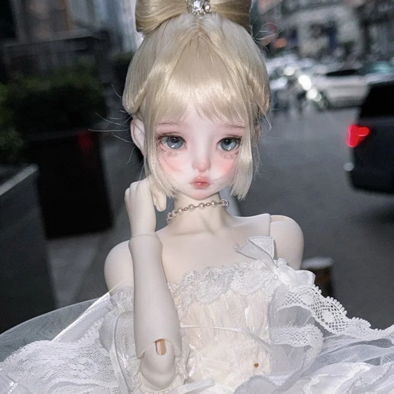 1/4 BJD Doll Women Girl Ball Jointed Resin Body Female Eyes Face Up DIY Toy Gift