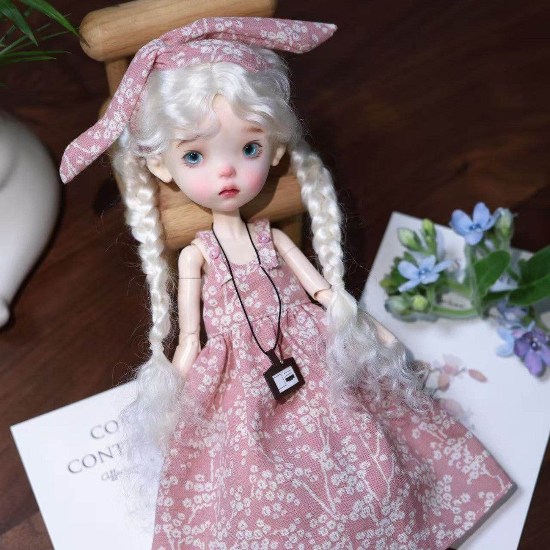 Landoudou BJD 1/6 Girl Doll Nude Resin Eyes+Face up Figure Toy White/Normal Skin