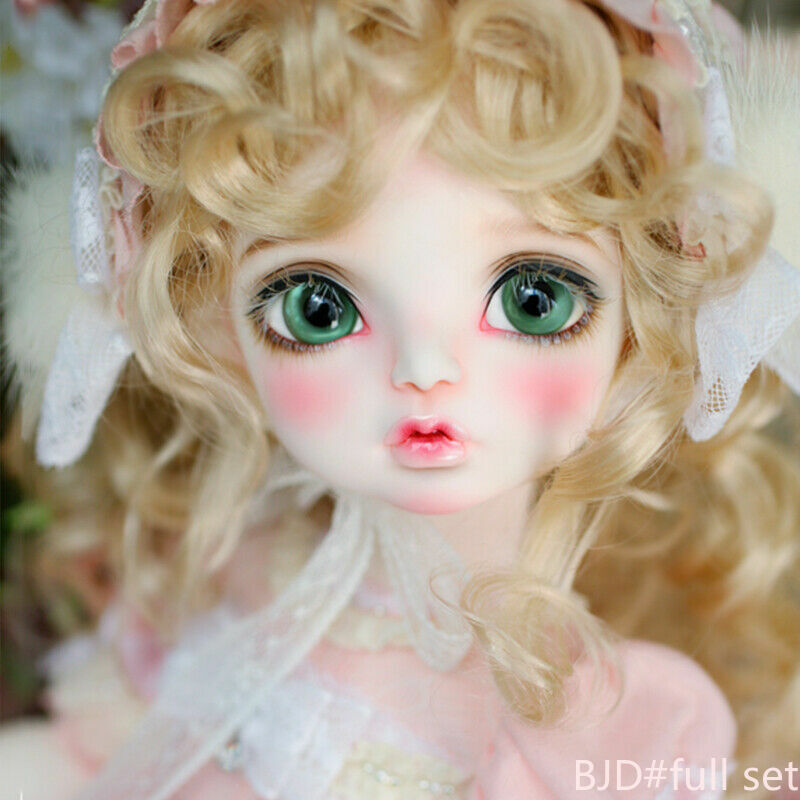 BJD 1/4 Doll Ball Jointed Girl Face Eyes Dress Makeup Birthday Gift Toy Full Set