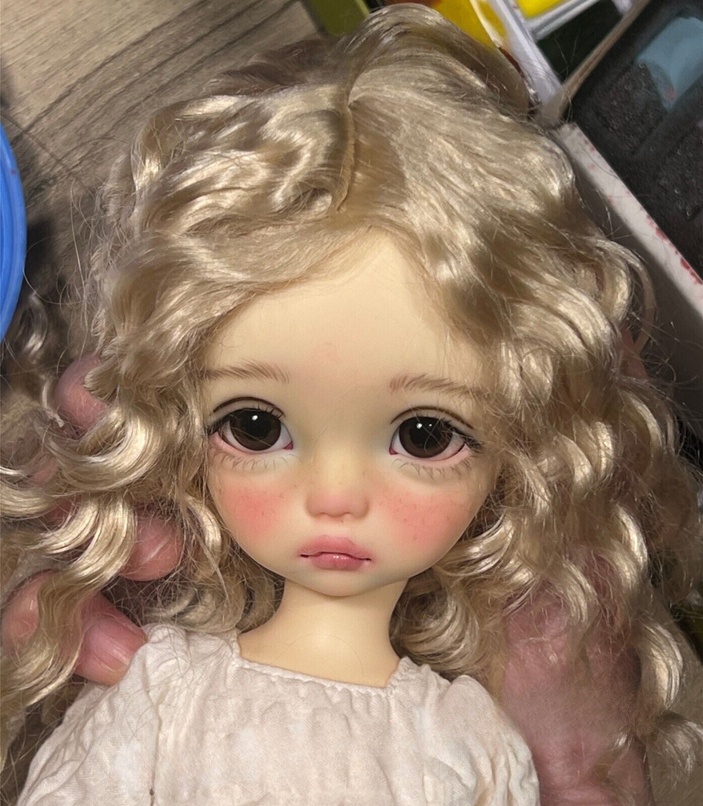 1/6 Angel BJD SD Doll Bare Eyes with Artist Painted Face Makeup Pretty Girl Gift