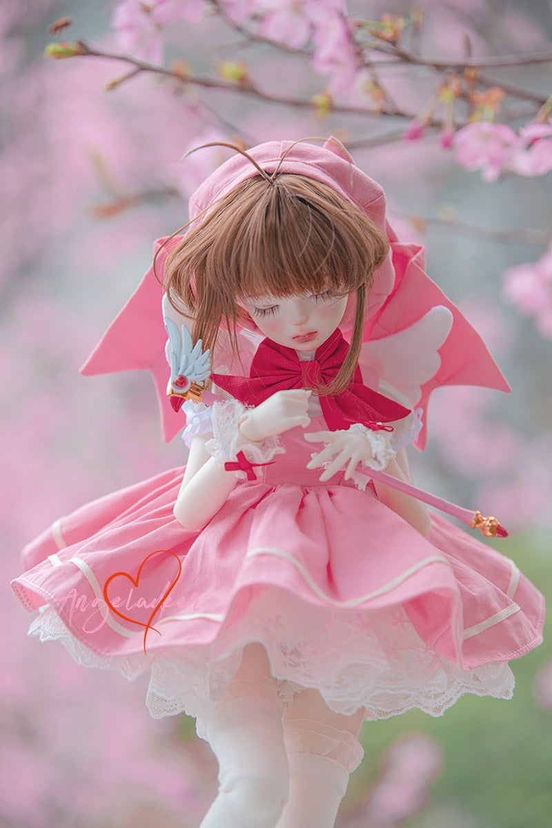 1/4MSD BJD Doll Clothes Magic Girl Battle Dress 6 Pcs Full Set Cosplay Outfit #2-