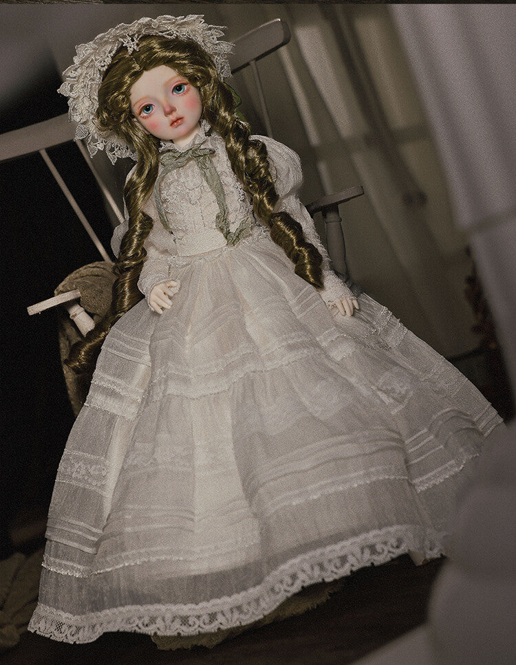 1/4 Full Set BJD Doll Bluesno Dress Hair Face Make Up Eyes Princess Girl Gifts