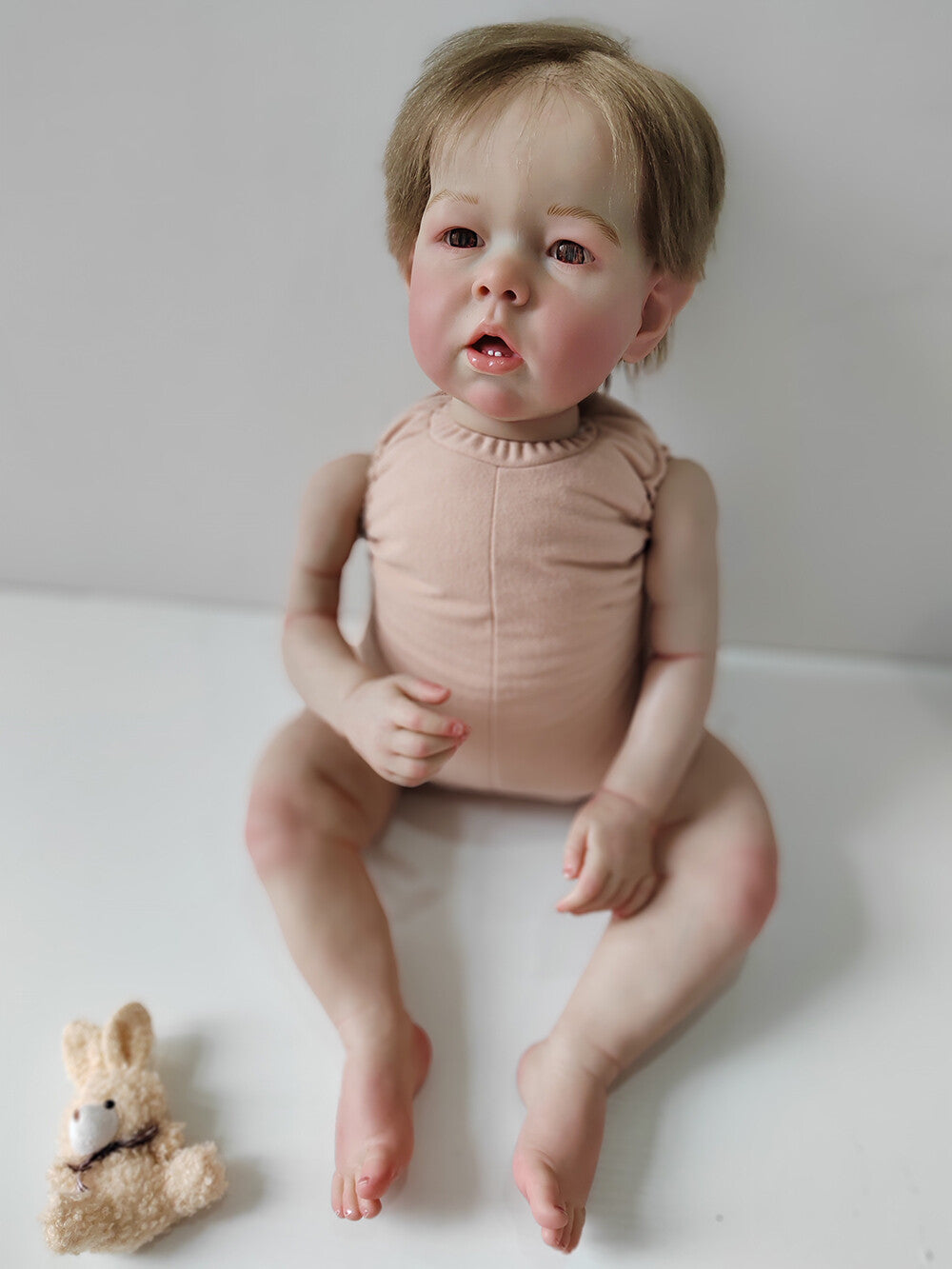 Custom Made Reborn Baby Liam 28in Reborn Doll Painted Kit Boy Toddler Liam Hand-Rooted Mohair Art Collect Toy-