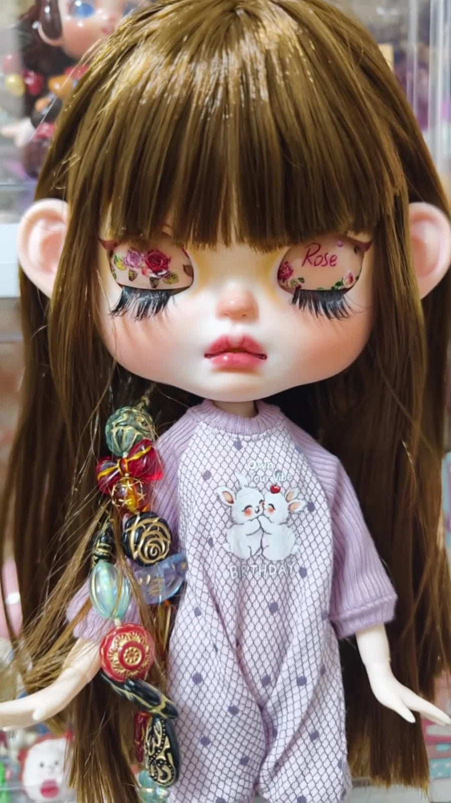 Custom Handmade Blythe Doll Full Set Outfit Wig Hair Girl 1/6 Doll BJD OOAK Gift