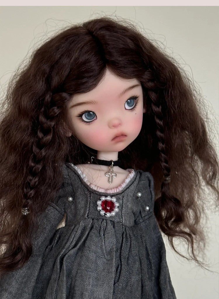Landoudou 1/6 BJD Doll Resin Joint Bare Doll Eyes Face Makeup Handmade Girl Gift-