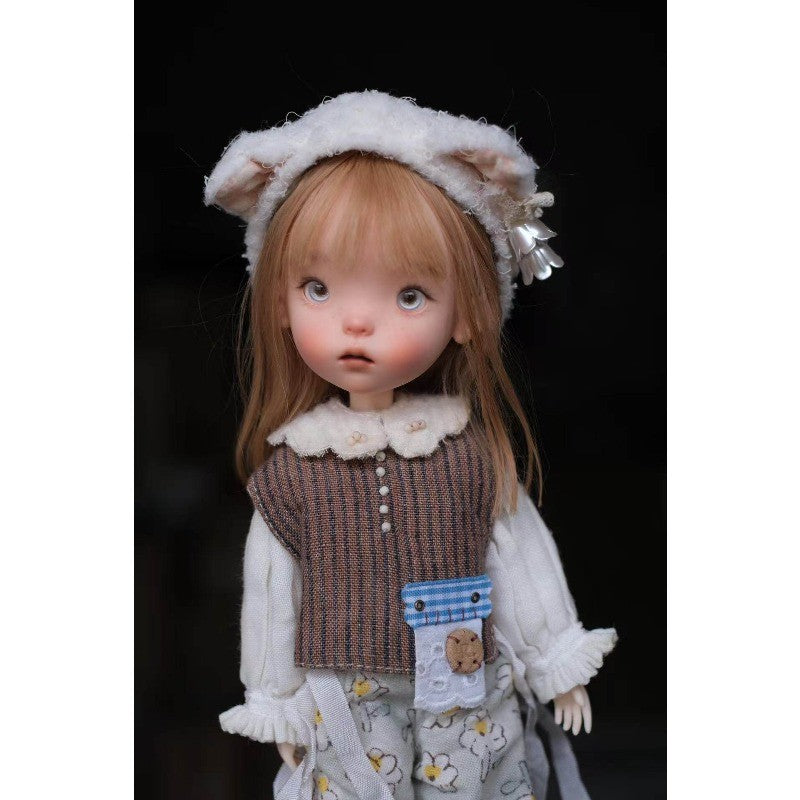 Landoudou 1/6 BJD Doll Girl Resin Jointed Body Head+ Eyes + Face Handpainted Toy