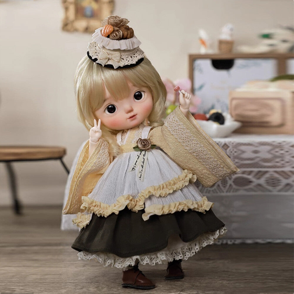 1/6 BJD Doll Ball Joint Doll Full Set Doll Kimono Girl Cake Dress Holiday Gift