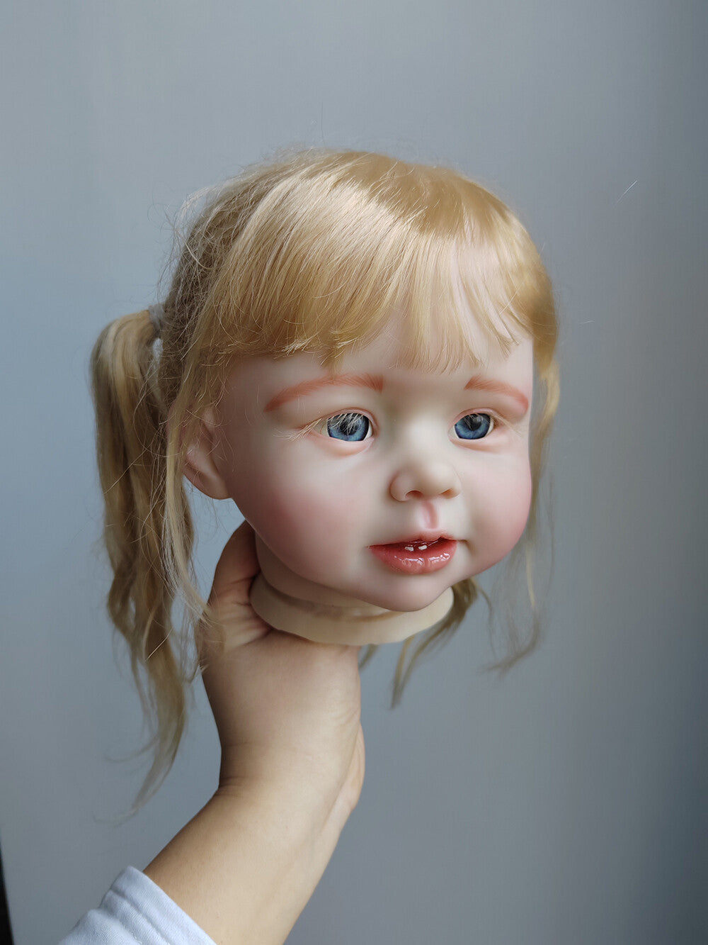 28" Reborn Baby Doll Artist Painted Kit Toddler Girl Rooted Hair Cloth Body Gift-