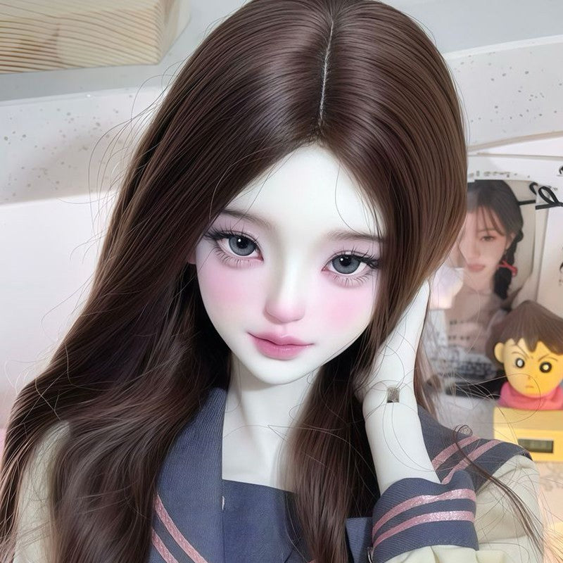 Hand-Drawn Face Makeup Eyes 1/3 Full set resin Bare Body BJD Doll Girl DIY Toy-