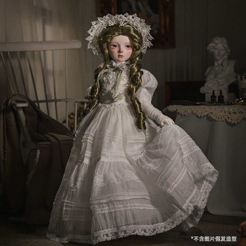 1/4 Full Set BJD Doll Bluesno Dress Hair Face Make Up Eyes Princess Girl Gifts