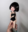 Landoudou Wigs BJD 1/6 Doll Soft Mohair Short Bobo Hair with Bangs Girl DIY Toys