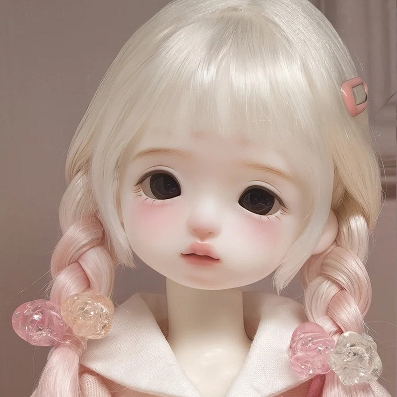 1/6 BJD Doll Jointed Face Makeup Eyes Resin Cute Girl Bare Doll Handmade DIY Toy