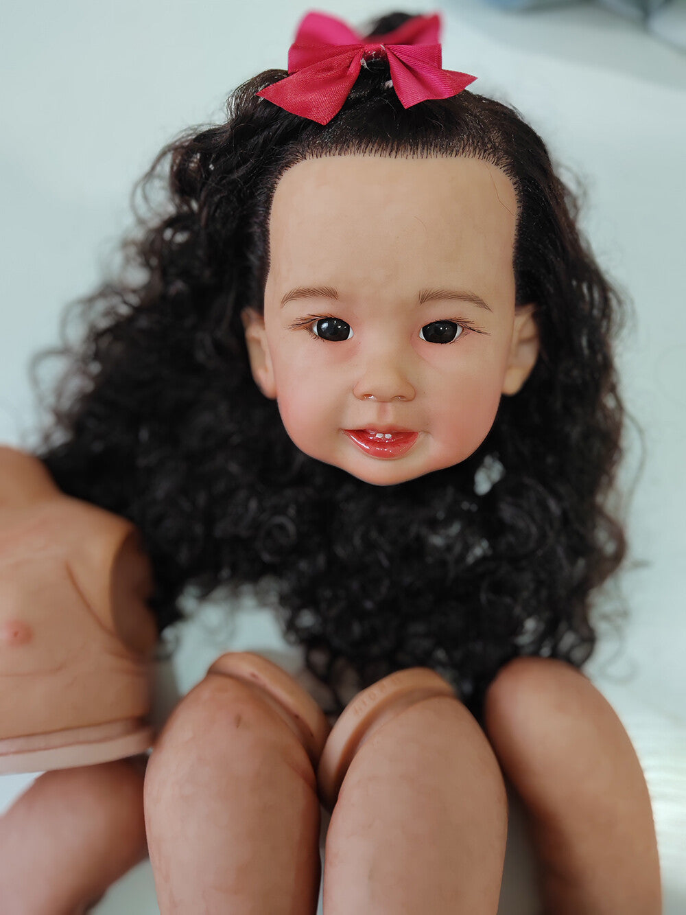 Custom Made Artist Genesis Painted Reborn Doll Kit 28in Unassembled Baby Rooted Hair Toddler Girl XMAS Toy-