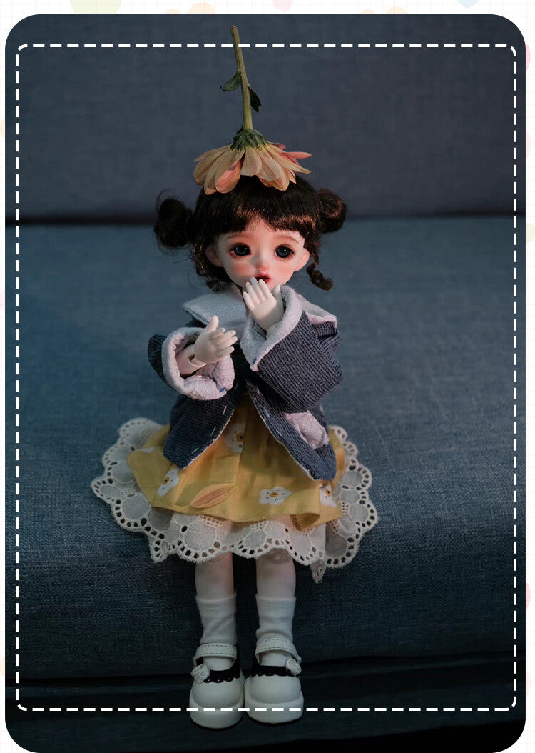 1/6 BJD Doll Girl Bare Doll Resin Jointed Doll + Eyes + Face Makeup Handmade Toy