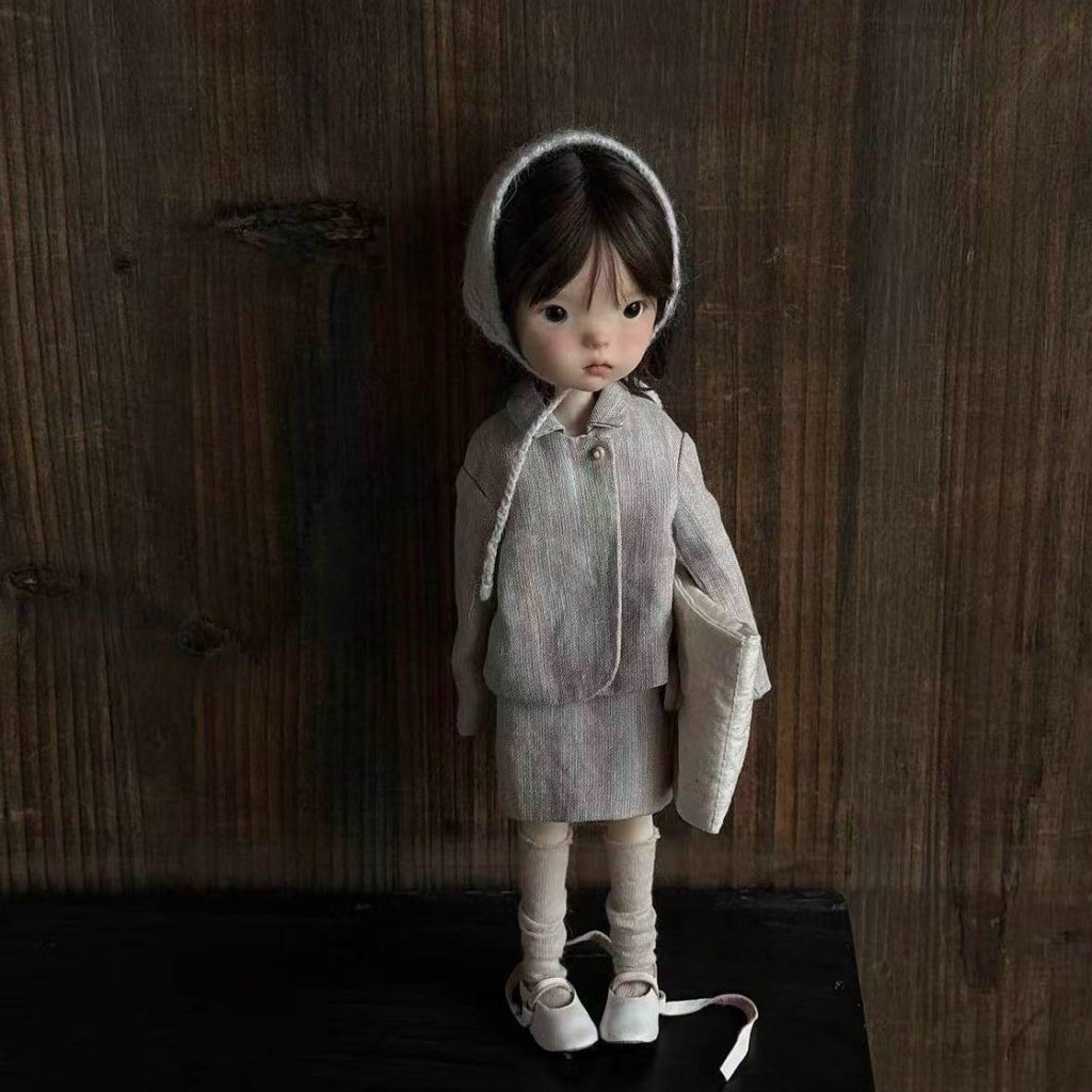 Landoudou Resin 1/6 BJD Doll Jointed Free Eyes Face Makeup Handmade Girl Gifts
