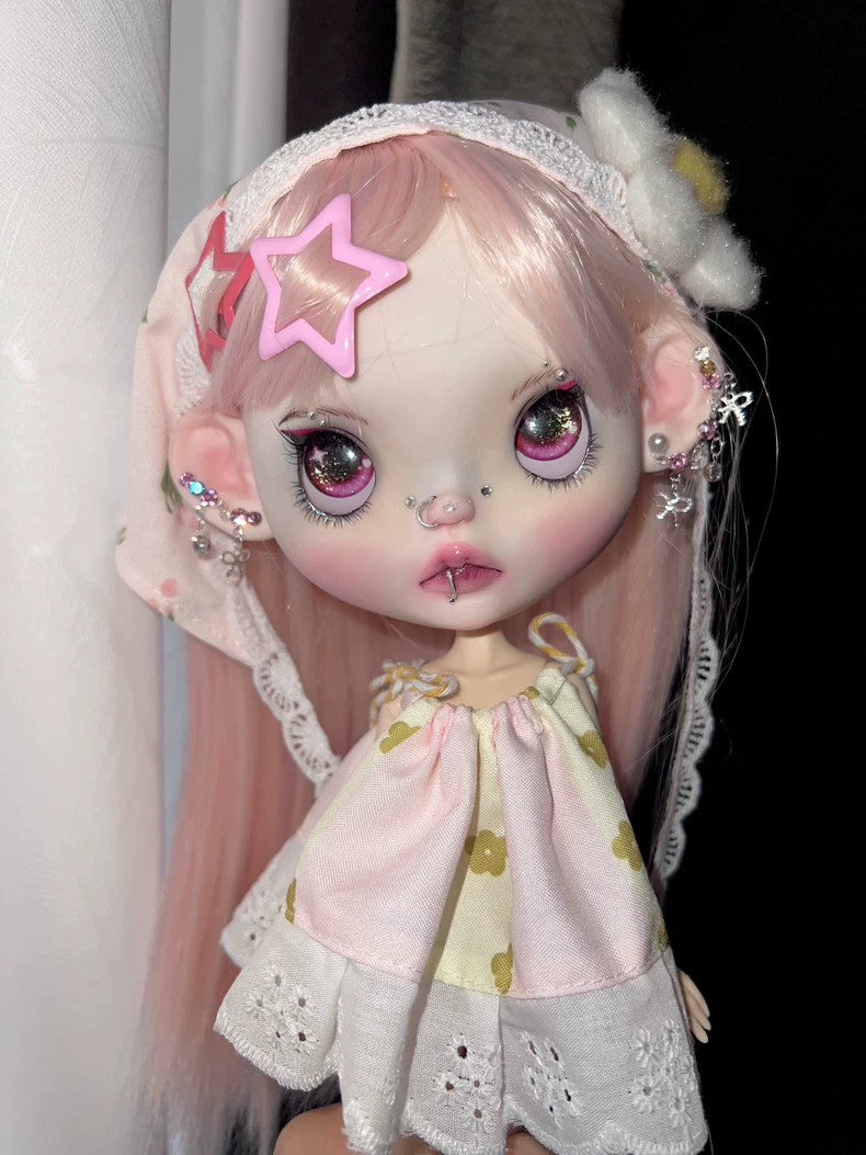 Custom Handmade 1/6 Blythe Doll With Clothes + Wig YMY24 Doll BJD Punk Girl Toys