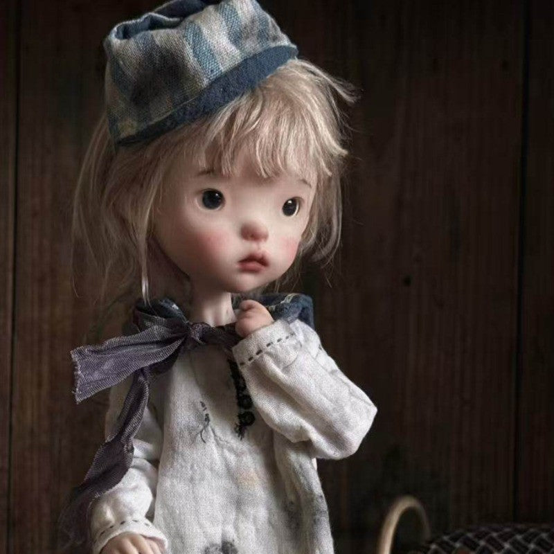 Nude 1/6 BJD Doll SD Jointed Doll Face Makeup Eyes Resin Landoudou Girl Handmade