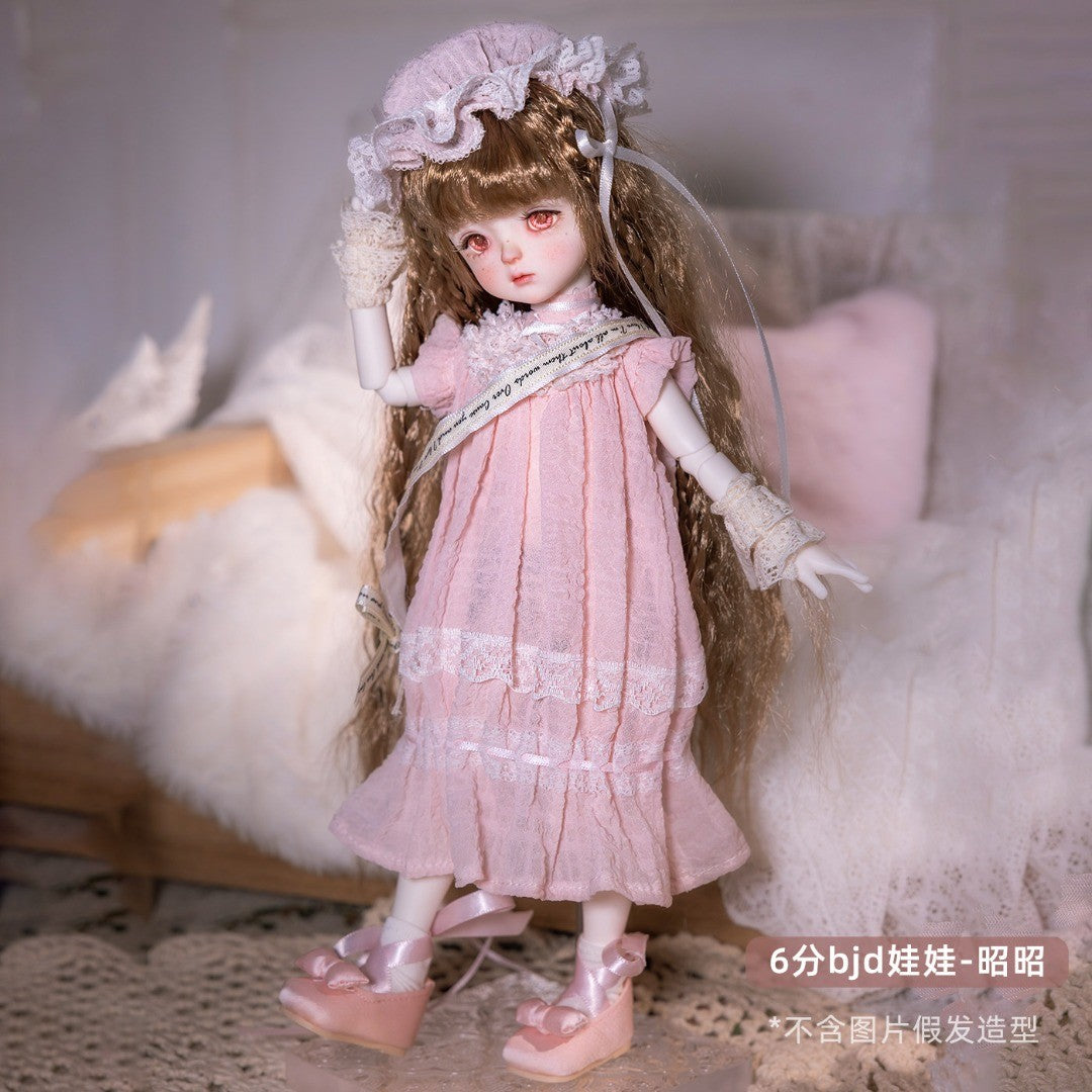 Full Set 1/6 BJD Doll Joint Resin Facial Makeup Bare Retro Cute Style Girl Gifts