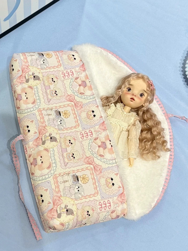 1/6 Blythe Dolls Bag Portable Carrier Bag Protective Covers Tote For BJD Doll