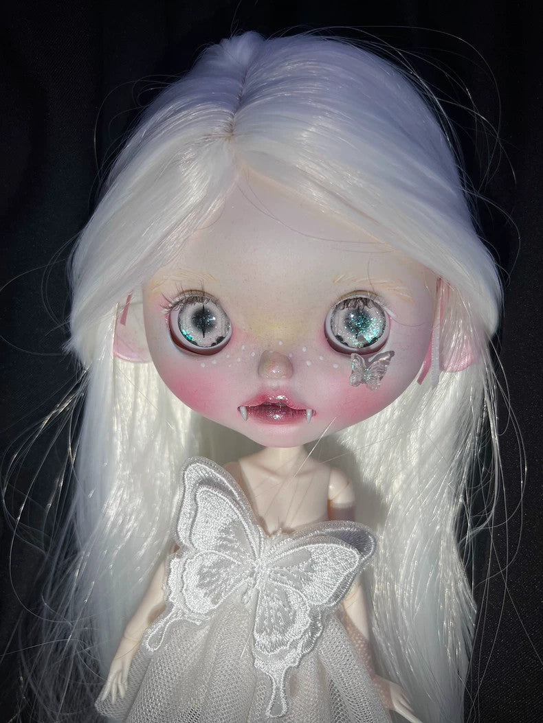 Custom Handmade Blythe Dolls With Outfits Wig Eyes Demon Faceup YMY24 BJD Doll