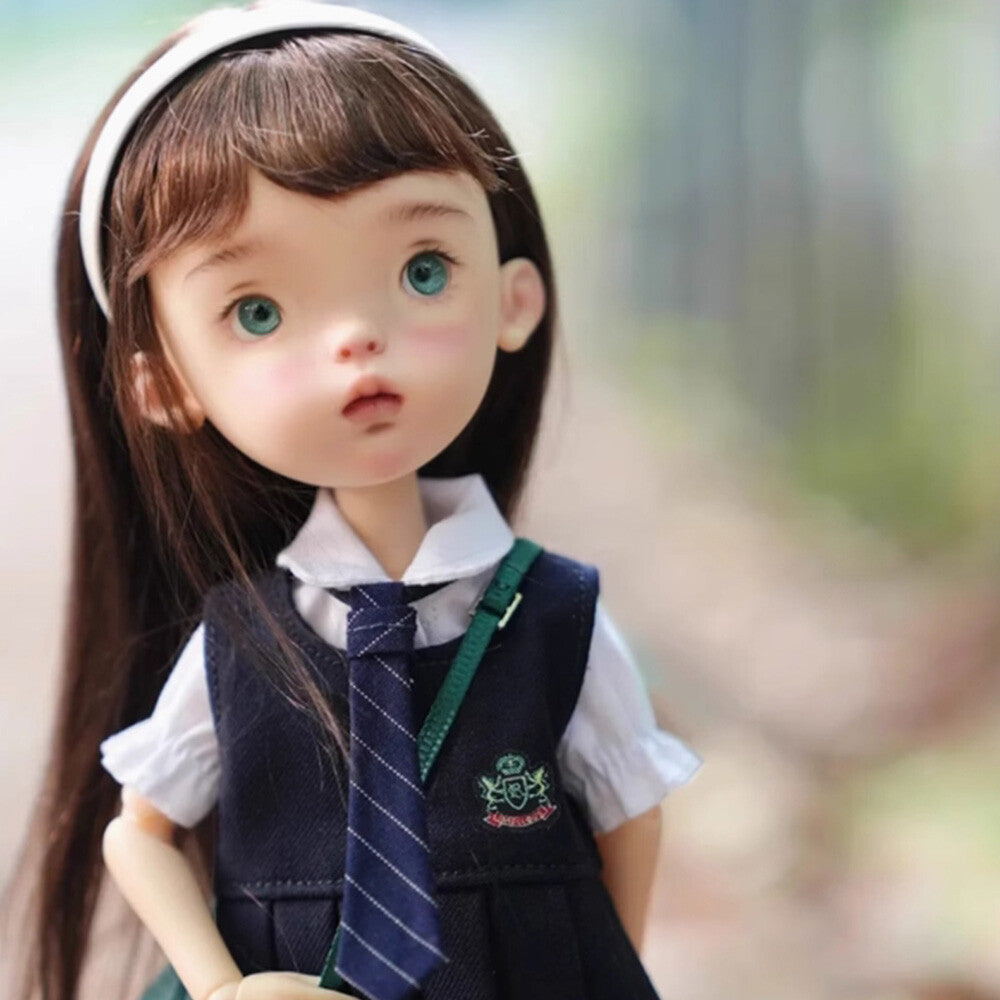 Handmade 1/6 BJD SD Resin Joints Adorable Girl Bare Doll Eyes Face Makeup Gift