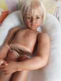Dark Skin Reborn Doll Kits 40inch Aloenka Painted Kit Toddler Girl Rooted Hair