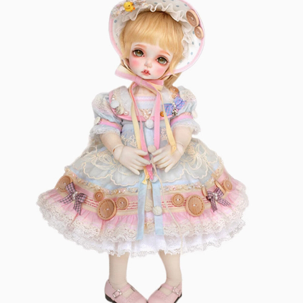 Exquisite Peanut Girl 1/4 BJD Doll Ball Joint Doll Resin Eyes Full Set Xmas Gift