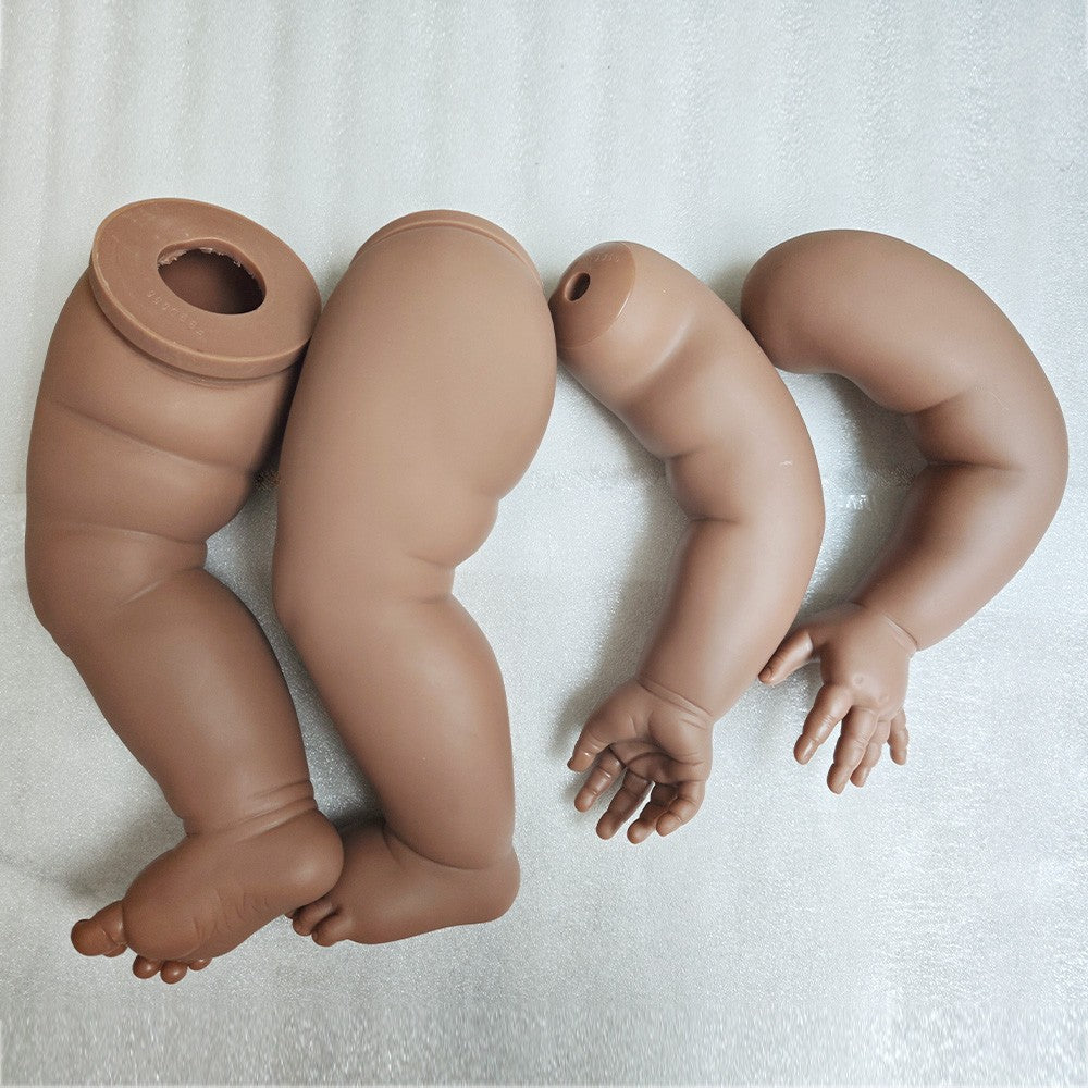 28" Reborn Doll Kit – Black Skin Blank Vinyl Mold Unpainted Unassembled DIY Doll-