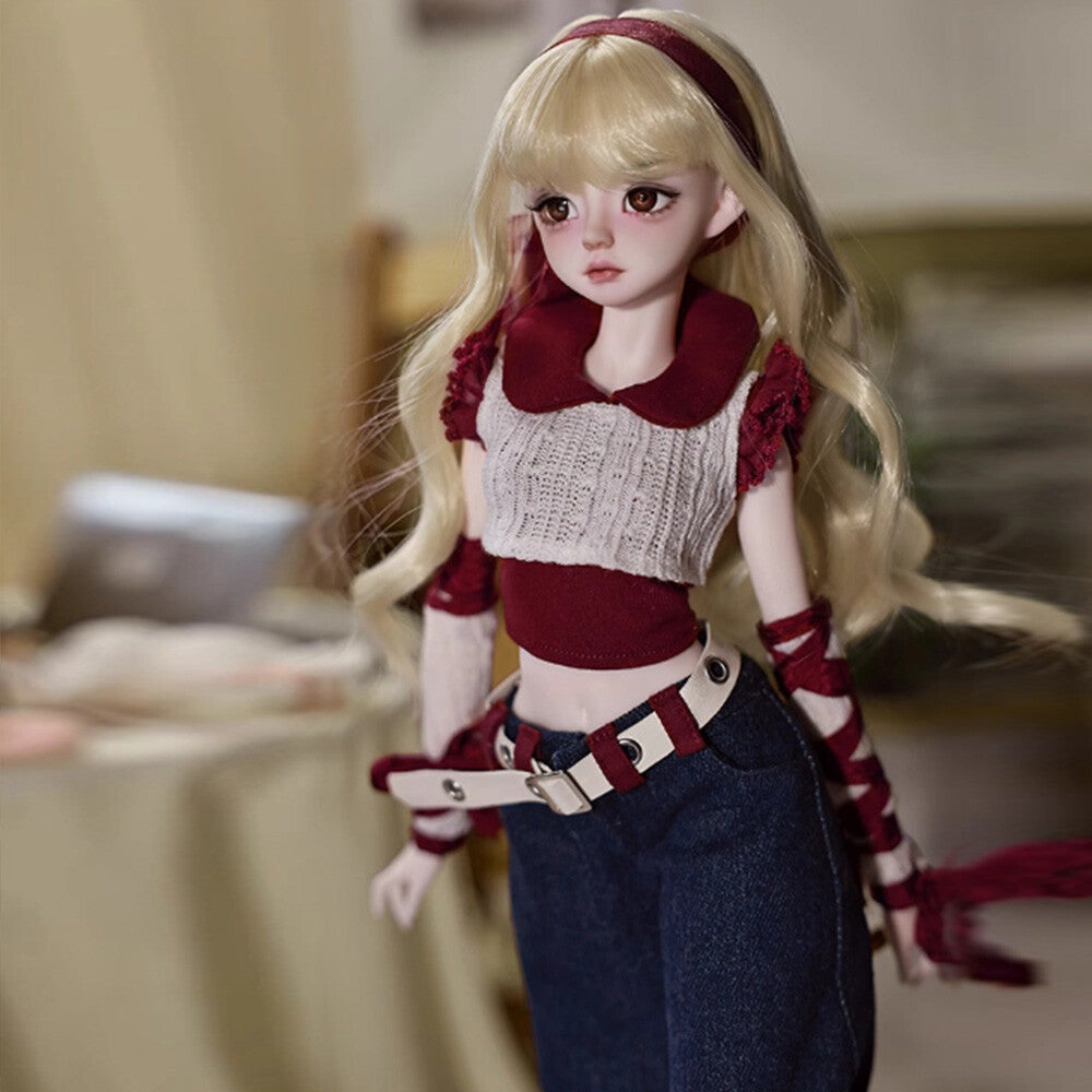 1/4 BJD Doll Ball Joint Doll Contrasting Vintage Girl Bare Doll Handmade Gifts
