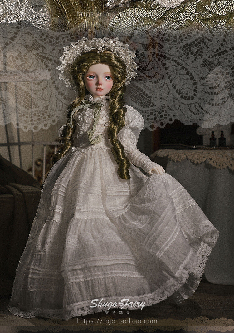 1/4 Full Set BJD Doll Bluesno Dress Hair Face Make Up Eyes Princess Girl Gifts
