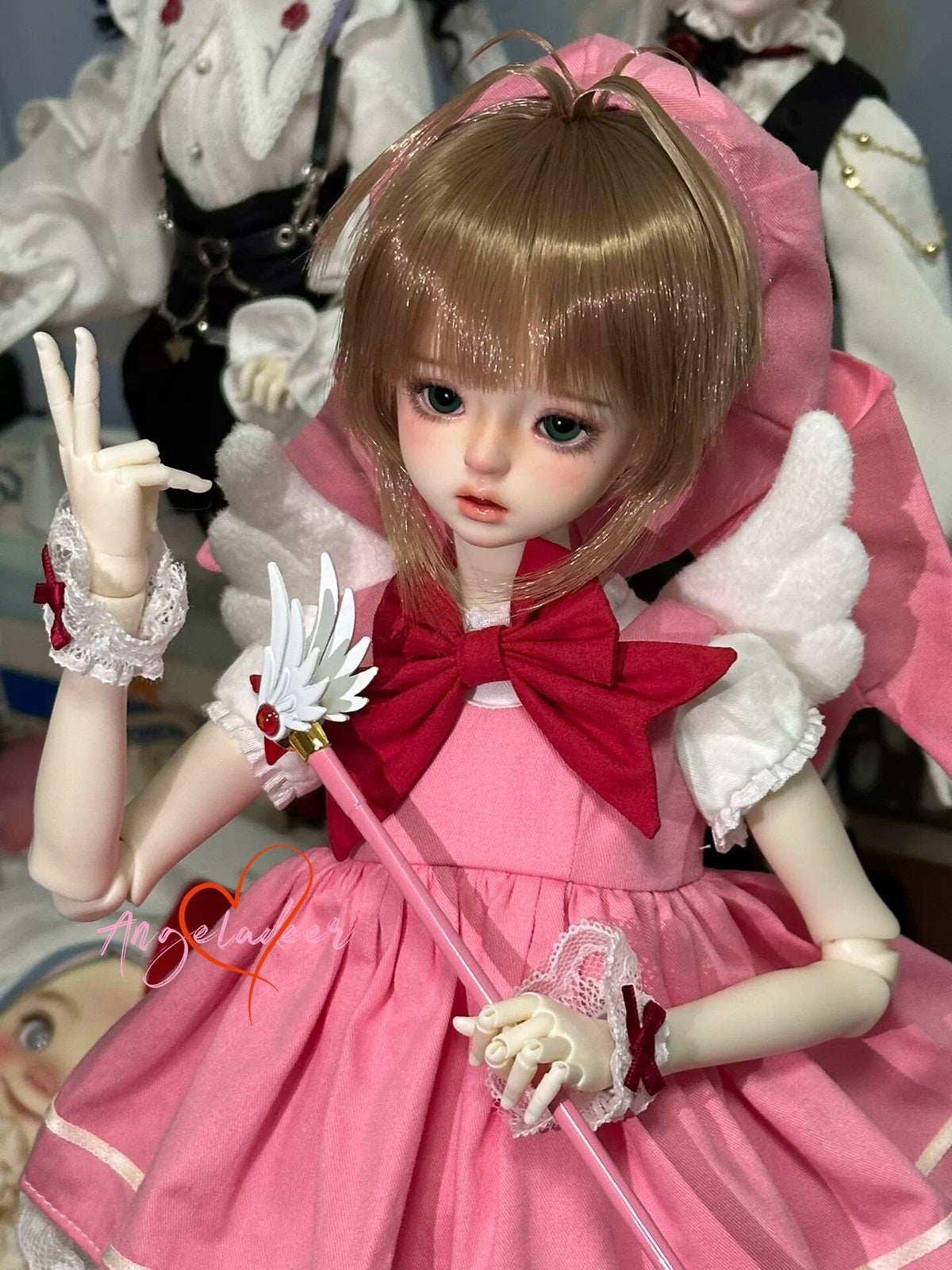 1/4MSD BJD Doll Clothes Magic Girl Battle Dress 6 Pcs Full Set Cosplay Outfit #2-