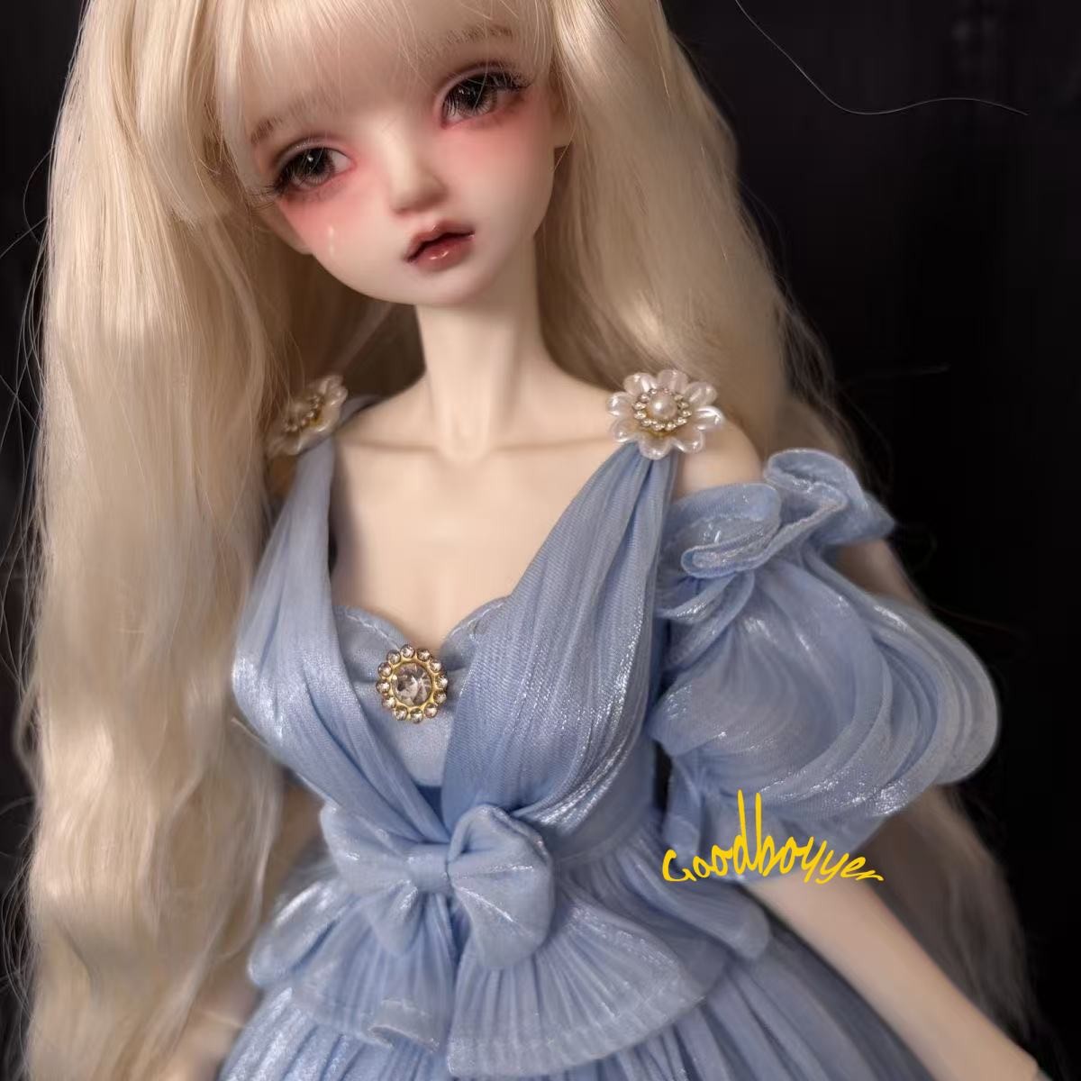 Sky Blue Lolita Long Dress Top + Skirt Clothes for 1/4 MSD BJD Doll DIKA AOD AF