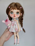 Handmade Blythe Doll Wigs 1/6 BJD Doll Hair Long Wavy Wig Soft Mohair Bangs Toy