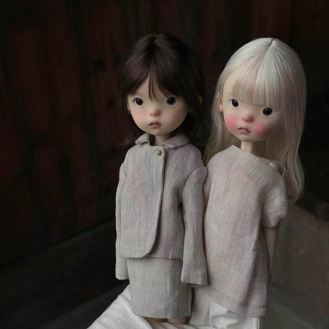 Landoudou Resin 1/6 BJD Doll Jointed Free Eyes Face Makeup Handmade Girl Gifts