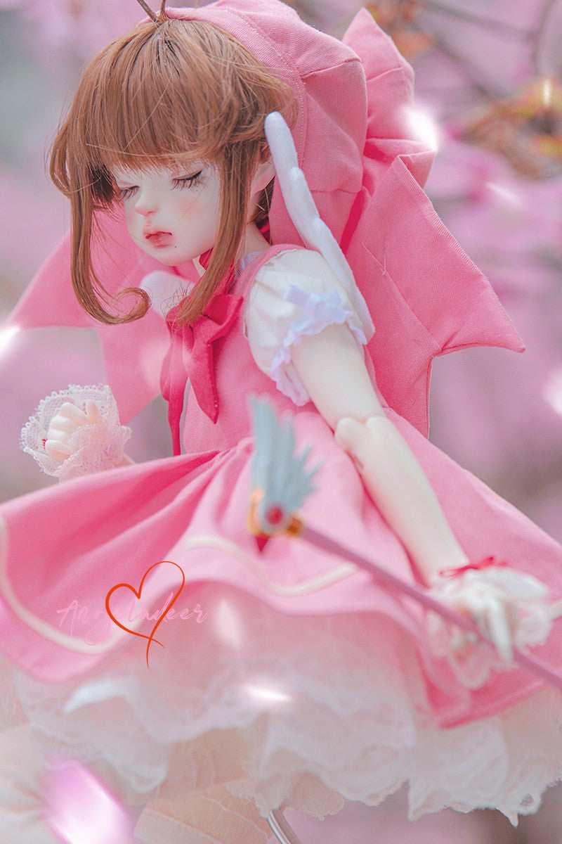 1/4MSD BJD Doll Clothes Magic Girl Battle Dress 6 Pcs Full Set Cosplay Outfit #2-