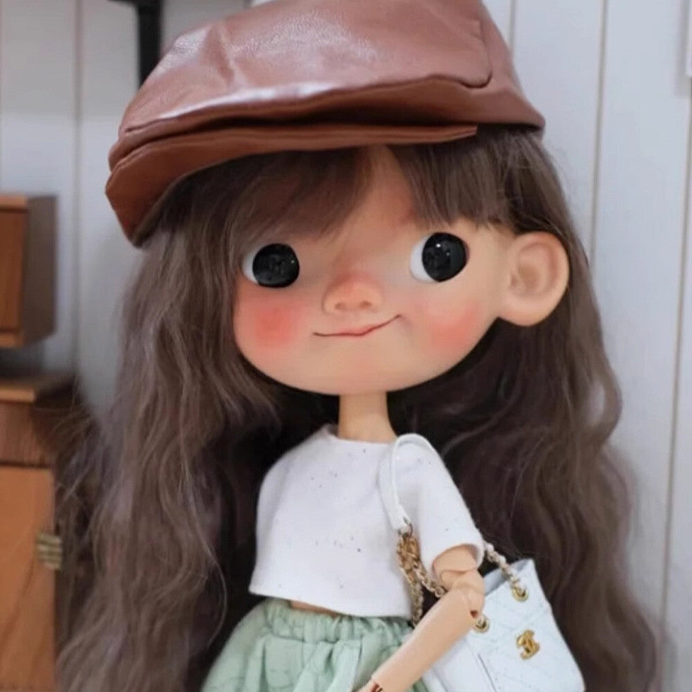 1/8 BJD Doll SD Resin with Face Makeup Big-headed Baby Pippi Cute Girl Gift Toy