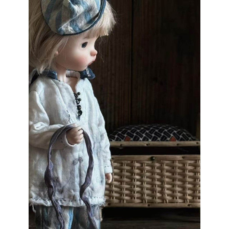 Nude 1/6 BJD Doll SD Jointed Doll Face Makeup Eyes Resin Landoudou Girl Handmade