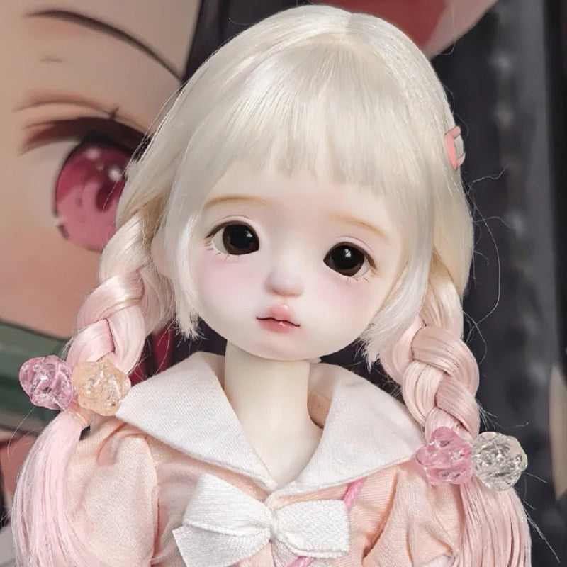1/6 BJD Doll Jointed Face Makeup Eyes Resin Cute Girl Bare Doll Handmade DIY Toy
