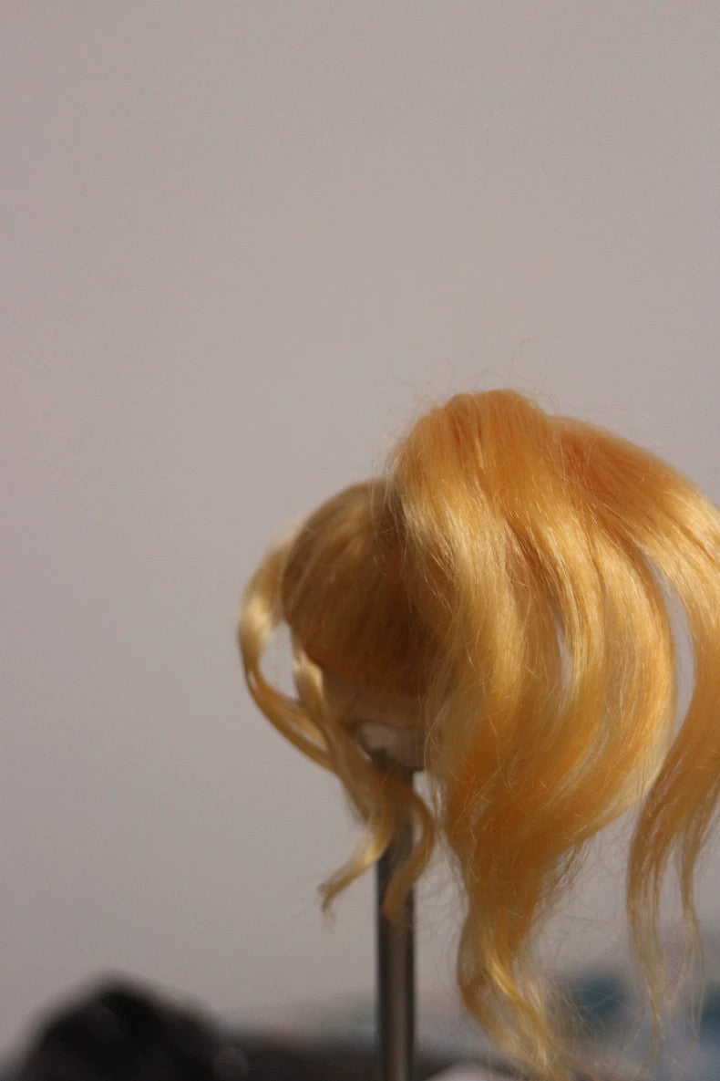 1/4 1/6 SD 10-12cm Head Circ BJD Doll Long Wig Curly Hair Ponytail Popovy Sister