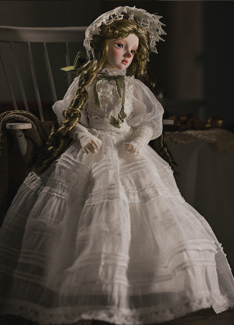 1/4 Full Set BJD Doll Bluesno Dress Hair Face Make Up Eyes Princess Girl Gifts