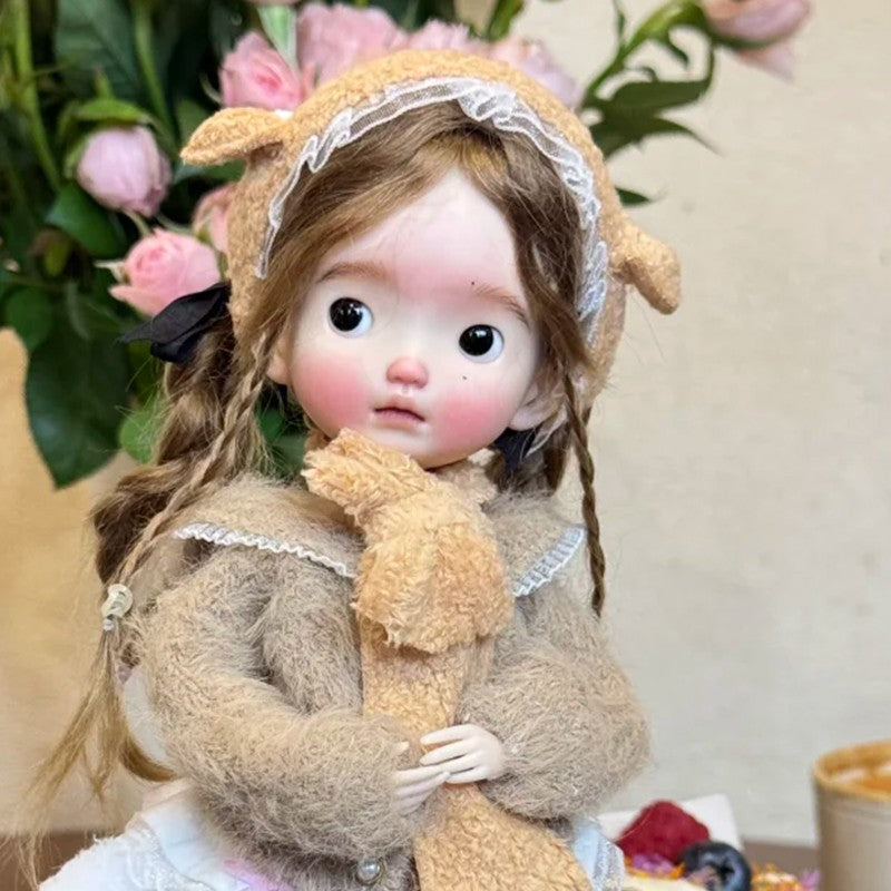 Handmade 1/6 Resin BJD Doll Ball Jointed Lovely Girl Face makeup Eyes Toys Gift