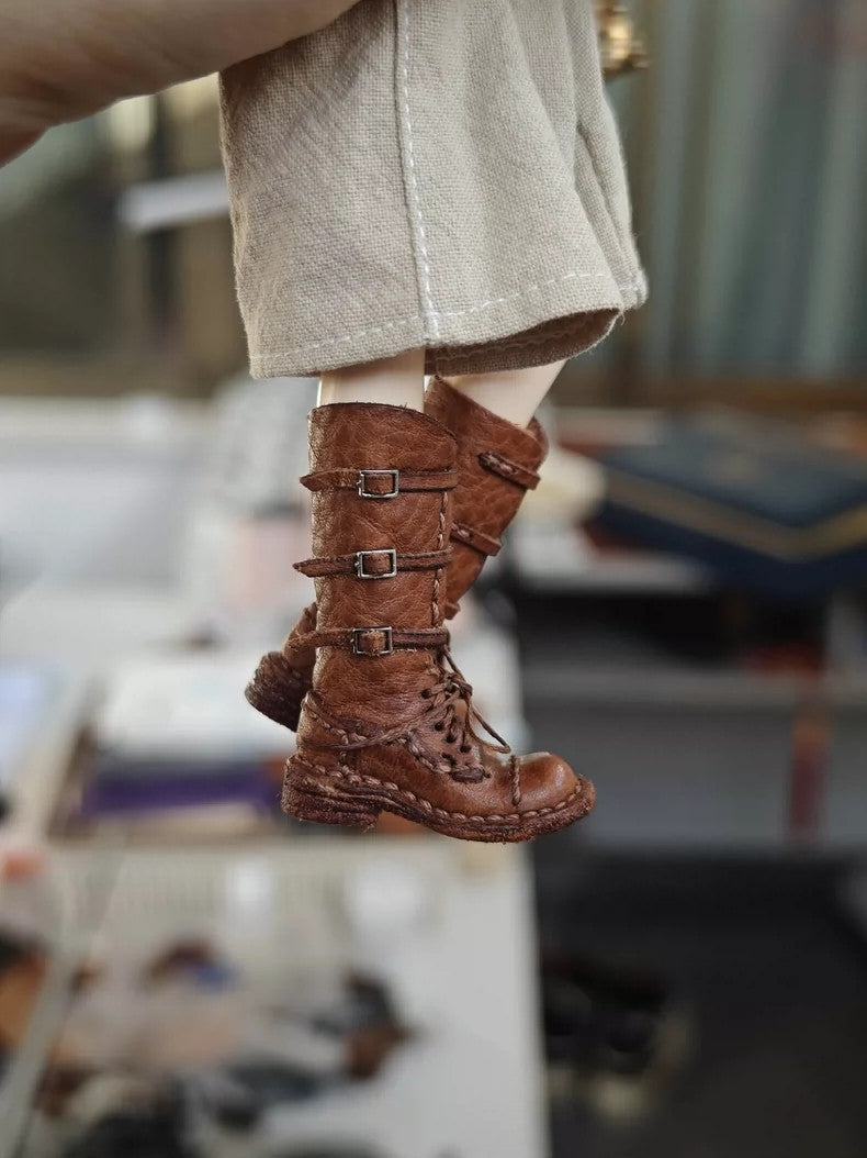 1/6 Blythe BJD Doll Retro Buckle Boots Doll Shoes ob24 ob22 Doll Accessories Toy