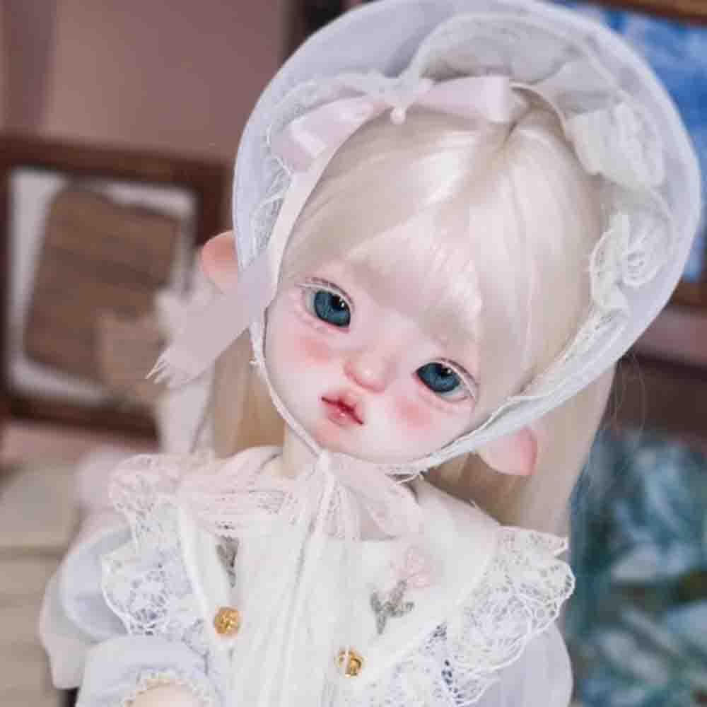 BJD 1/6 Doll SD Resin Joint Eyes Face Makeup Lamb Girl Lamb's Ear Doll Bare Doll