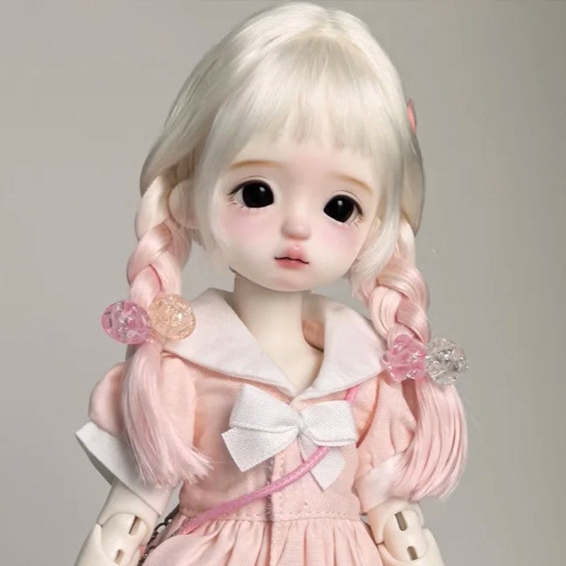 1/6 BJD Doll Jointed Face Makeup Eyes Resin Cute Girl Bare Doll Handmade DIY Toy
