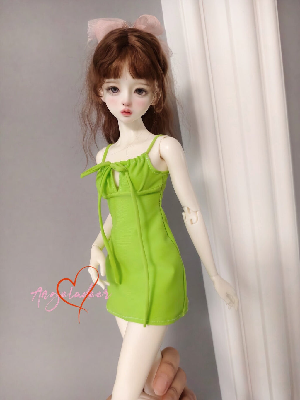1/4 Puyoo 1/3 IP SID EID BJD Clothes Doll Outfit Sling Short Dress Light Green-
