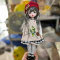 Full Set 1/6 Pretty Girl BJD Doll Eyes Face Makeup Gift Resin Ball Jointed Toys-
