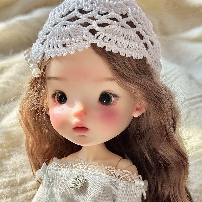 1/6 BJD Doll Resin Ball Jointed Nude Body Girl Handpainted Face Makeup Eyes Toys
