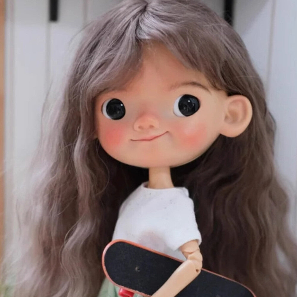 1/8 BJD Doll SD Resin with Face Makeup Big-headed Baby Pippi Cute Girl Gift Toy